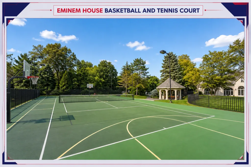 Eminem House Basketball and Tennis court