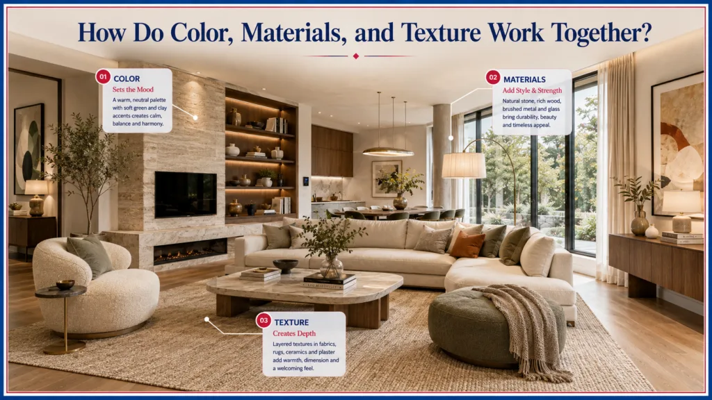 How Do Color, Materials, and Texture Work Together