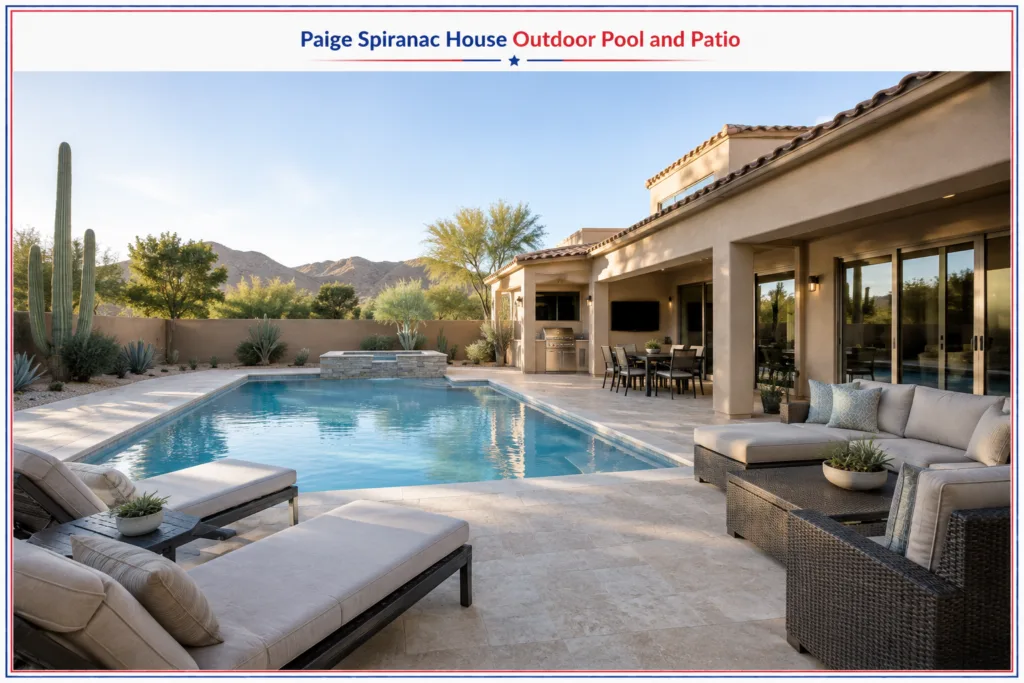 Paige Spiranac House Outdoor Pool and Patio