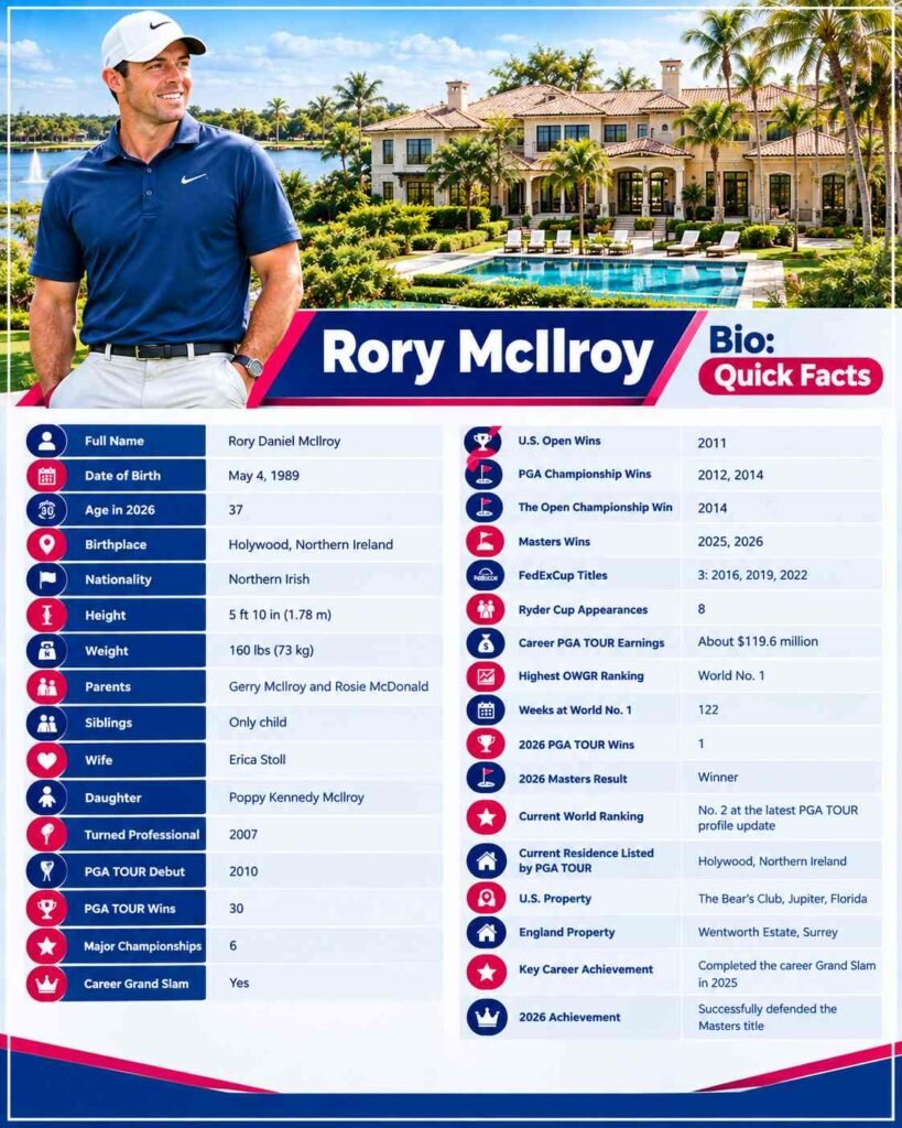 Rory McIlroy Bio Quick Facts