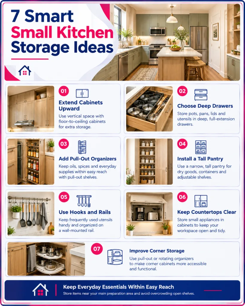 7 Smart Small Kitchen Storage Ideas