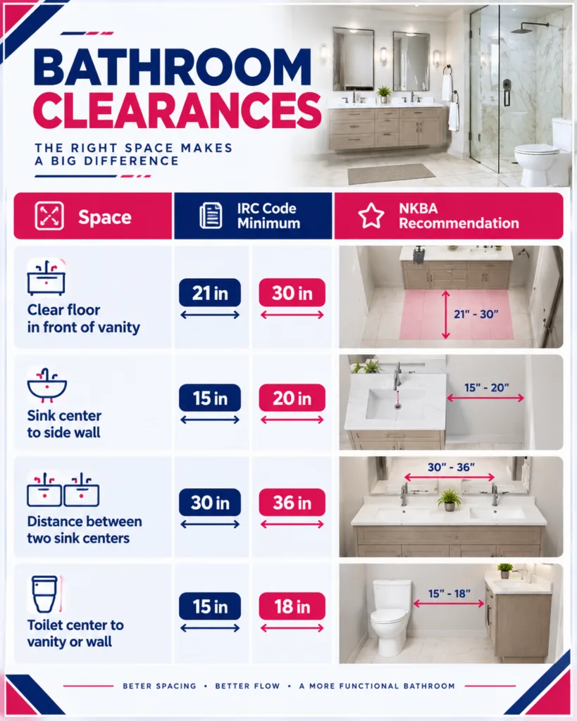 Bathroom Vanity Clearances