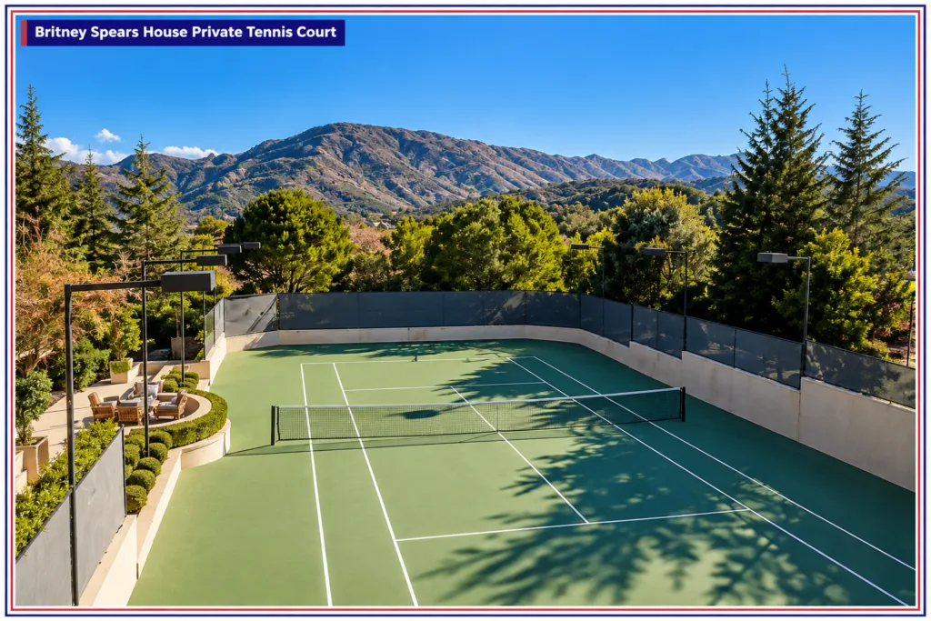 Britney Spears House Private Tennis Court