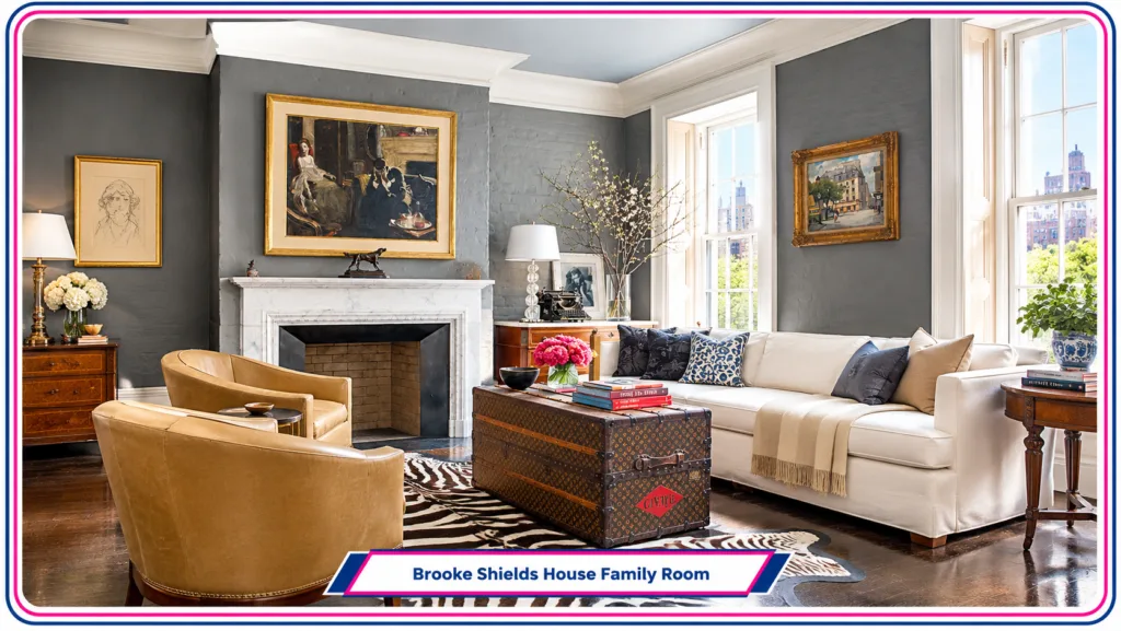 Brooke Shields House Family Room