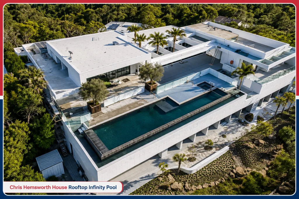 Chris Hemsworth House Rooftop Infinity Pool