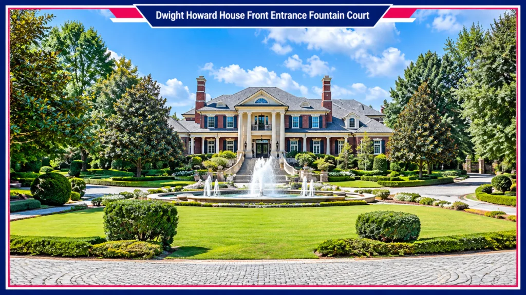 Dwight Howard House Front Entrance Fountain Court