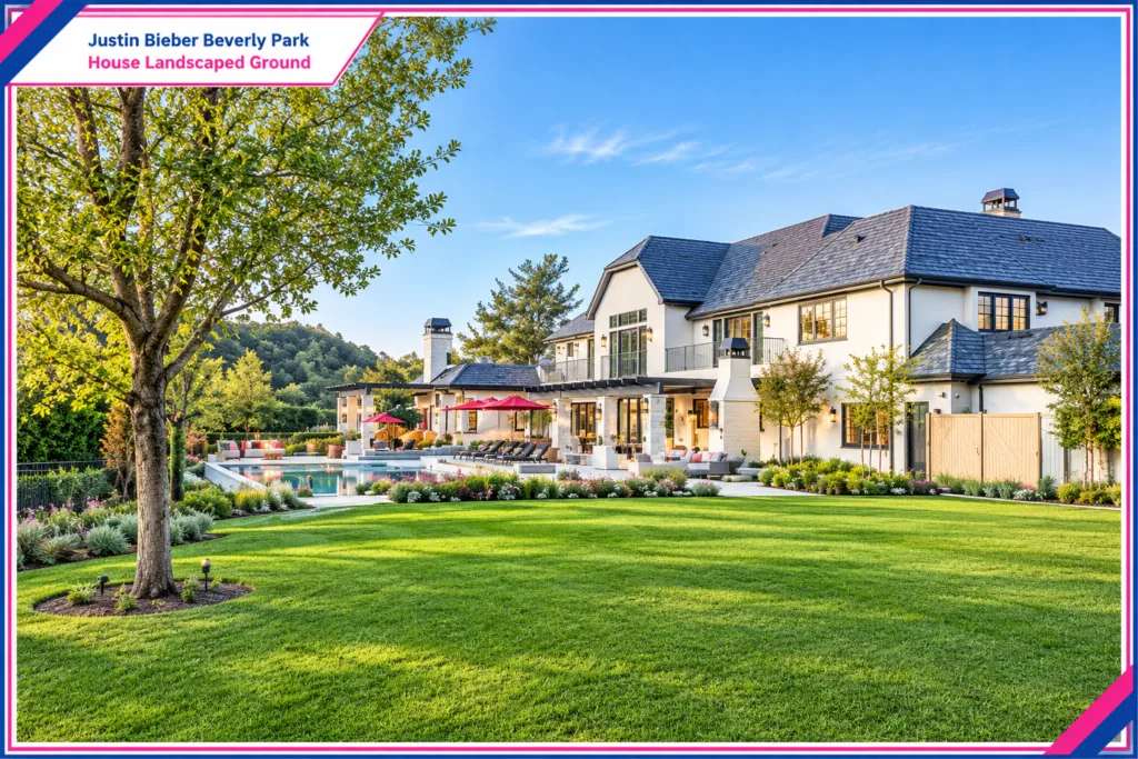 Justin Bieber Beverly Park House Landscaped Ground