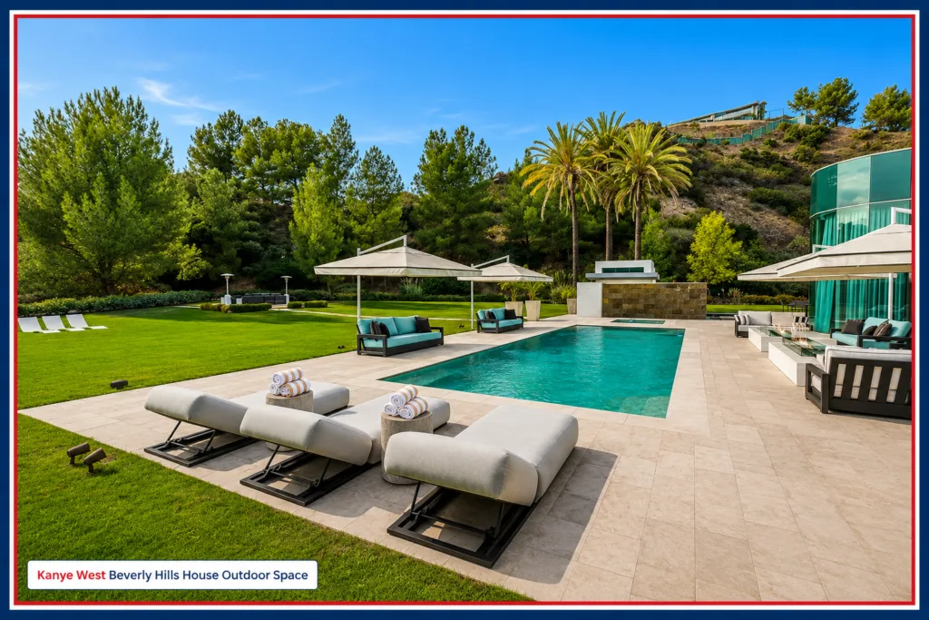 Kanye West Beverly Hills House Outdoor Space