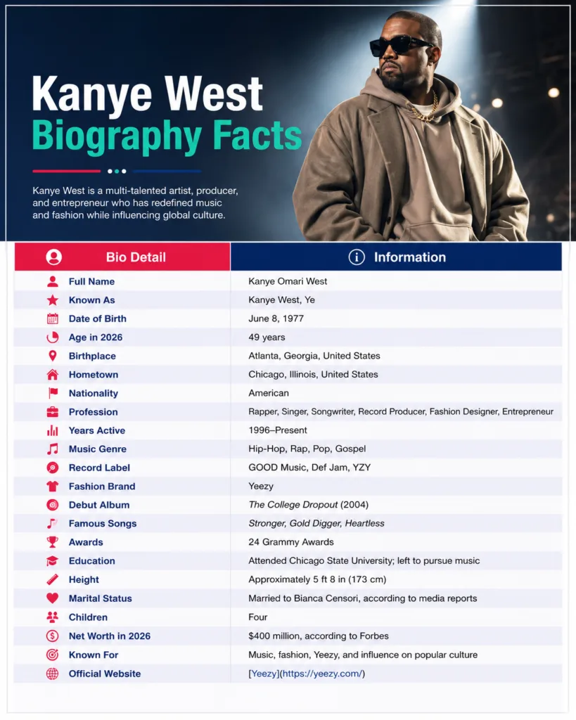 Kanye West Biography Facts
