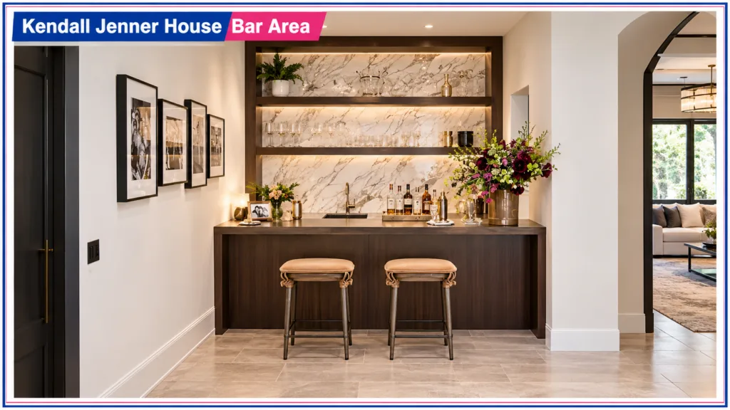 Kendall Jenner House Bar Area