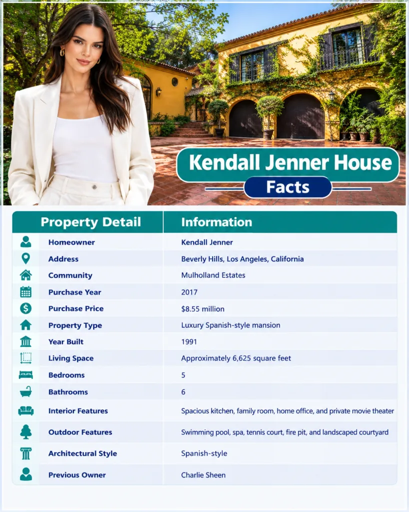 Kendall Jenner House Facts