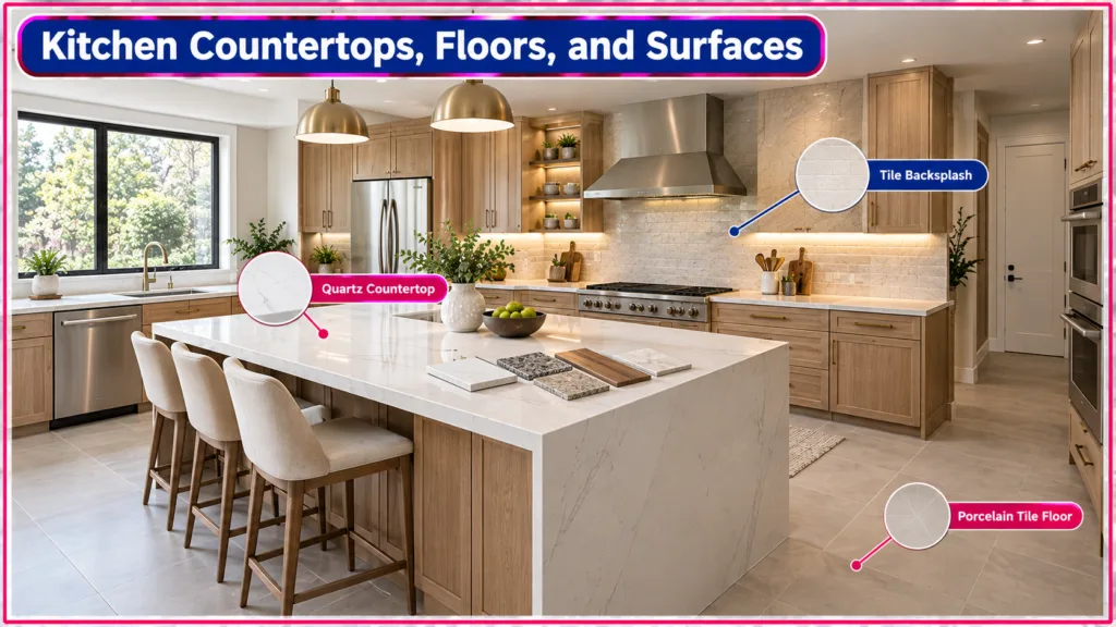 Kitchen Countertops, Floors, and Surfaces