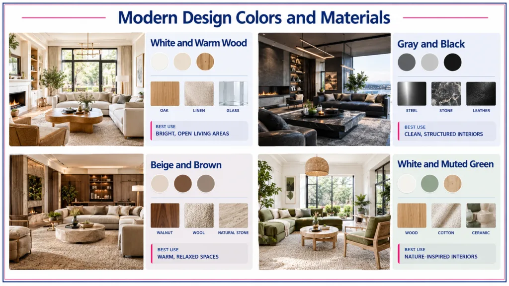Modern Design Colors and Materials