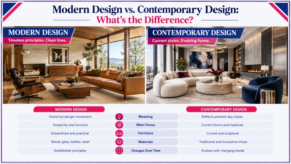 Modern Design vs. Contemporary Design