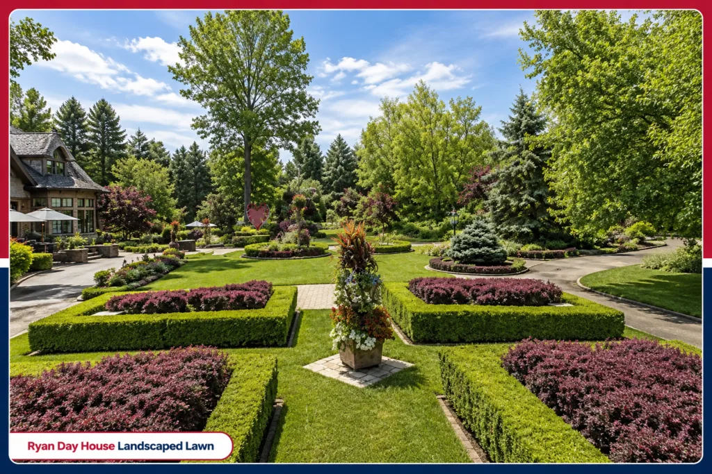 Ryan Day House Landscaped Lawn