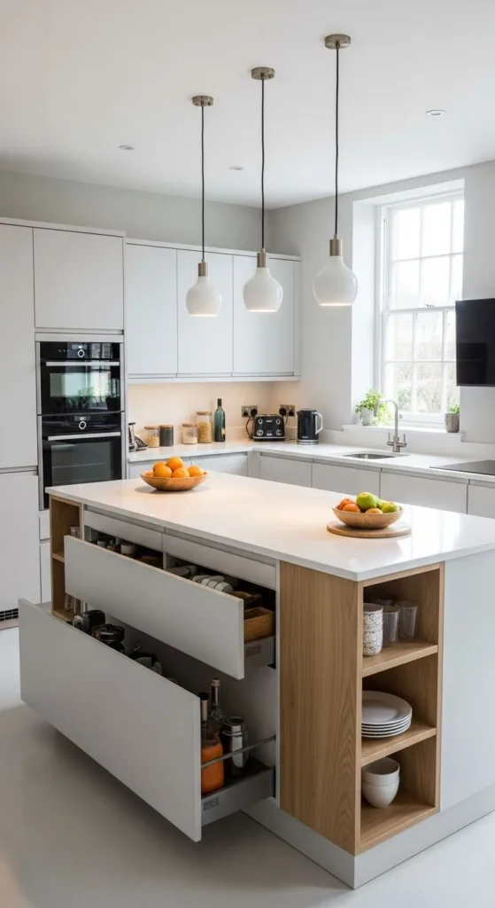 Small Kitchen with a Mobile Island