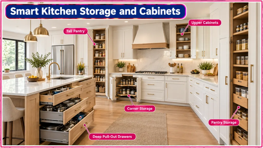 Smart Kitchen Storage and Cabinets