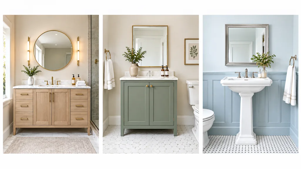 Vanity vs. Bathroom Cabinet vs. Pedestal Sink