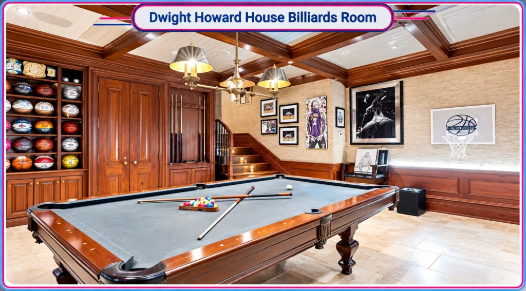 text Dwight Howard House Billiards Room